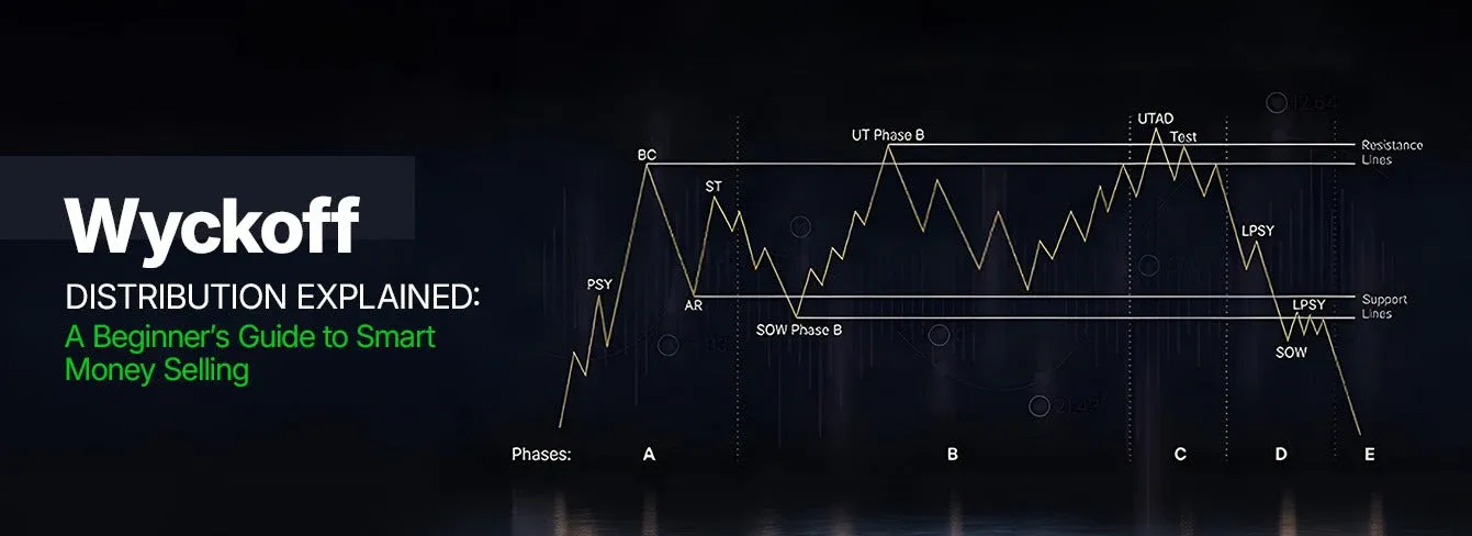 Wyckoff Distribution Explained: A Beginner's Guide to Smart Money Selling
